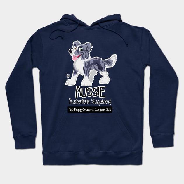 Aussie CartoonClub - Merle Hoodie by DoggyGraphics